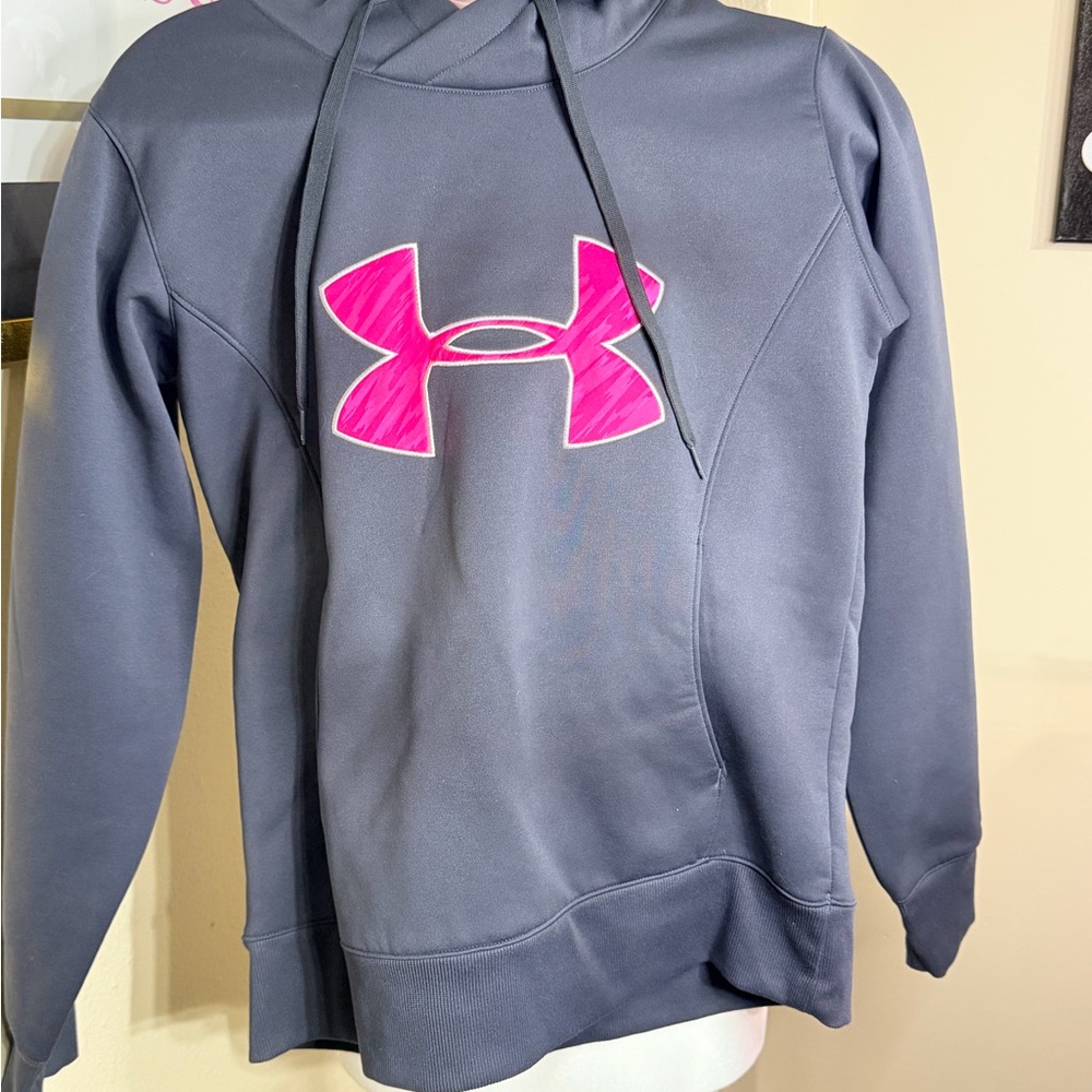 Under Armour Charcoal Jacket with Vibrant‎ Pink Lining